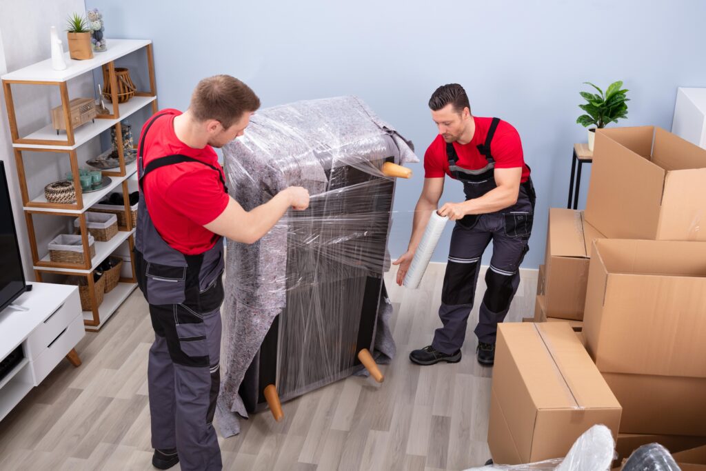 professional movers doing home relocation